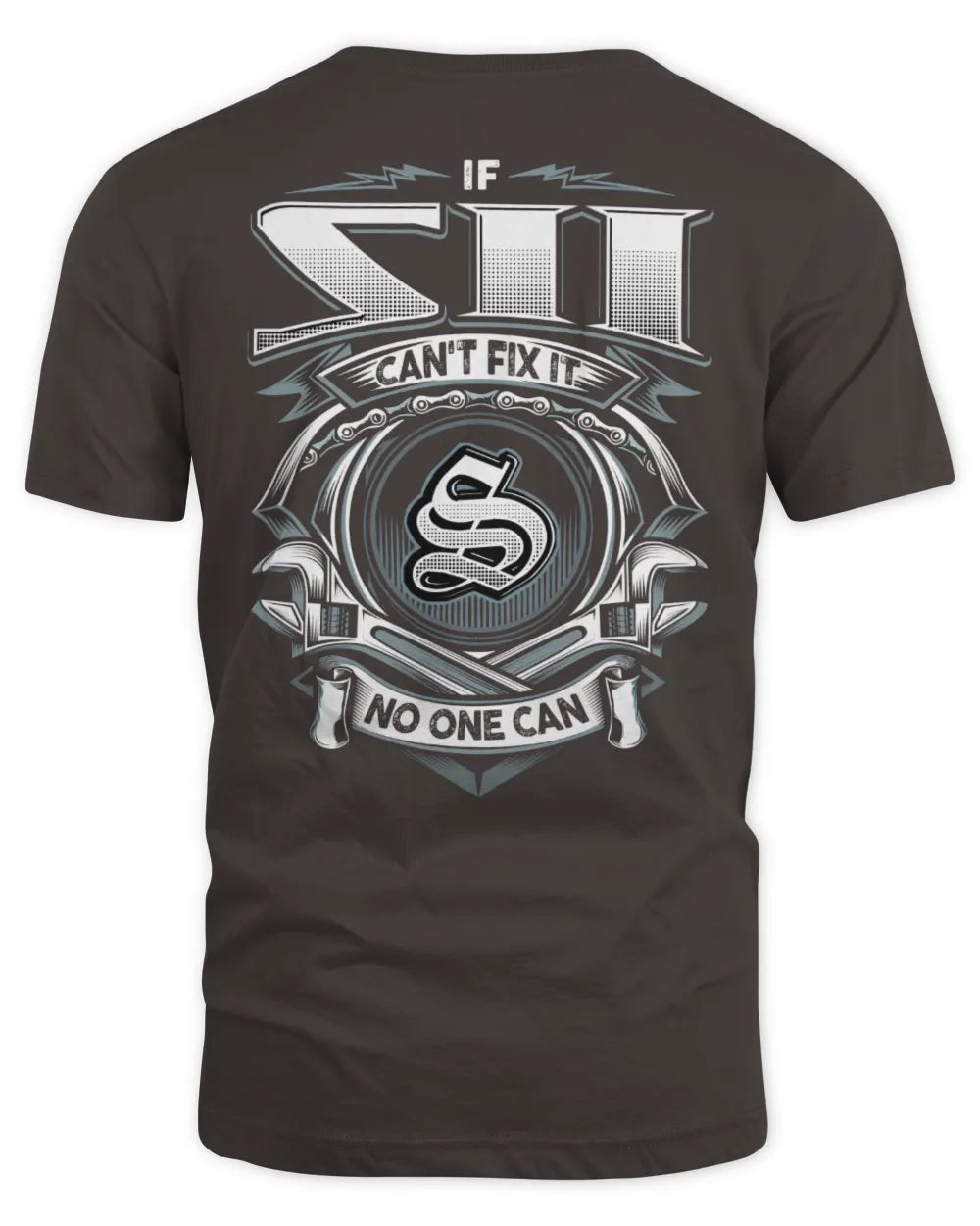 SII AP81-K4-626 - Personalized Ahmed Quote Apparel “If Ahmed Can't Fix It, No One Can” - Unisex Standard T-Shirt - Dark Chocolate