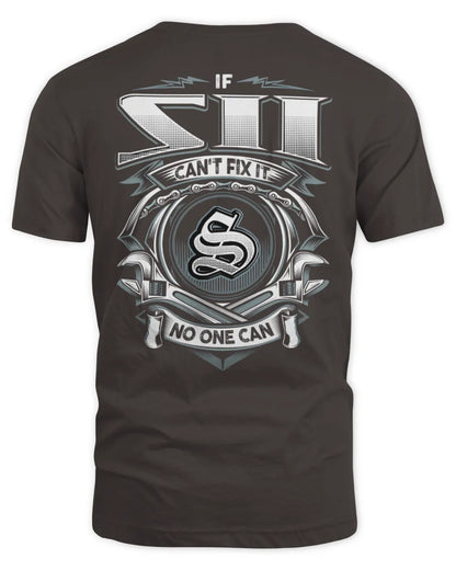 SII AP81-K4-626 - Personalized Ahmed Quote Apparel “If Ahmed Can't Fix It, No One Can” - Unisex Standard T-Shirt - Dark Chocolate