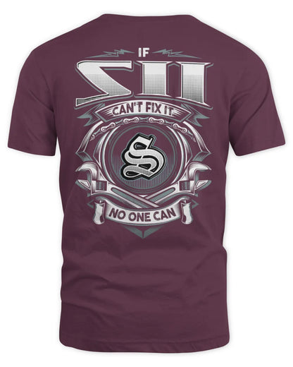 SII AP81-K4-626 - Personalized Ahmed Quote Apparel “If Ahmed Can't Fix It, No One Can” - Unisex Standard T-Shirt - Maroon