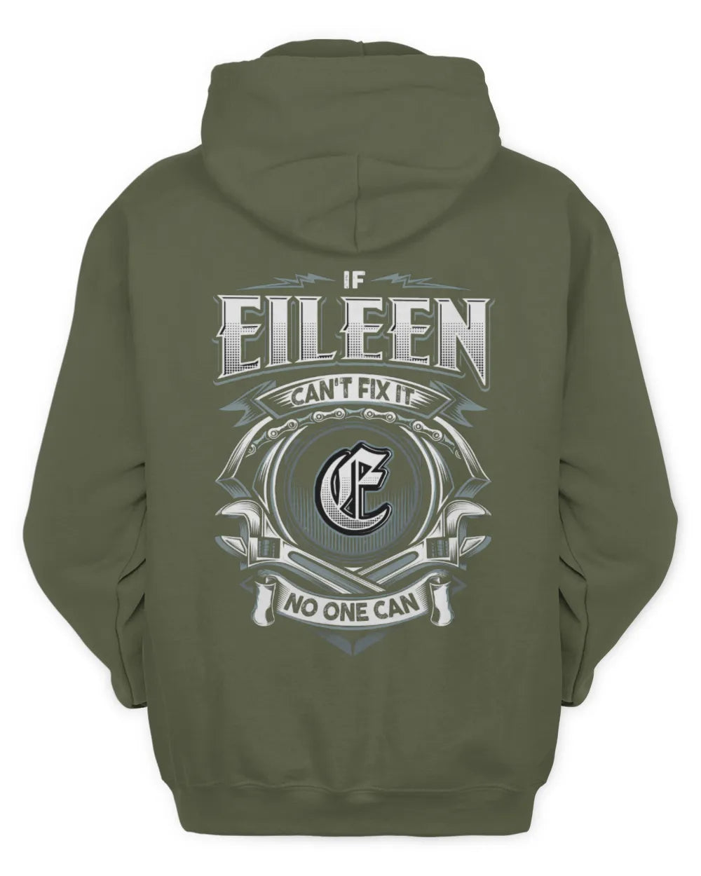EILEEN AP81-K4-626 - Personalized Ahmed Quote Apparel “If Ahmed Can't Fix It, No One Can” - Unisex Hoodie - Military Green