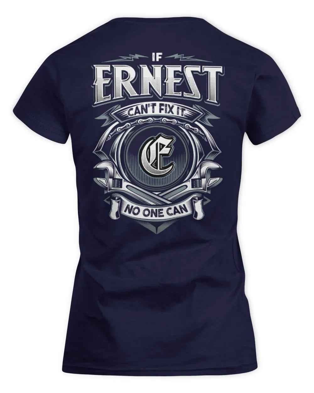 ERNEST AP81-K4-626 - Personalized Ahmed Quote Apparel “If Ahmed Can't Fix It, No One Can” - Women's Standard T-Shirt - Navy