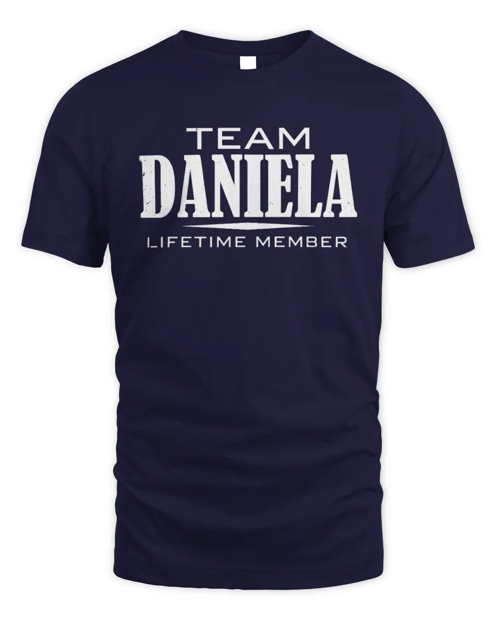 DANIELA BL62-K4-128 - Personalized “Team AARON Lifetime Member” - Unisex Standard T-Shirt - Navy
