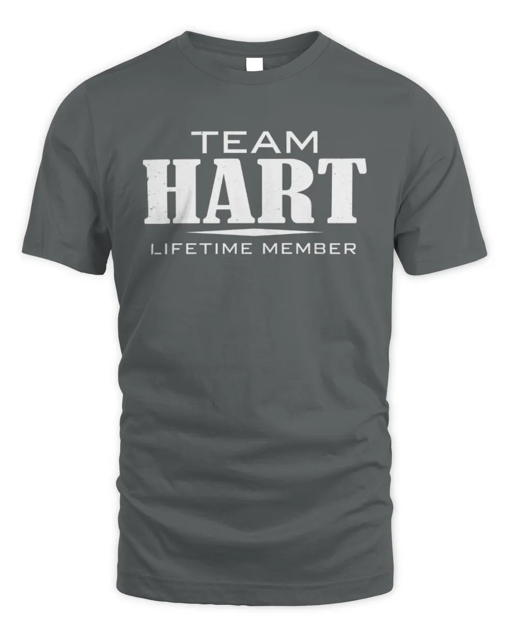 HART BL62-K4-128 - Personalized “Team NAME Lifetime Member” - Unisex Standard T-Shirt - Charcoal