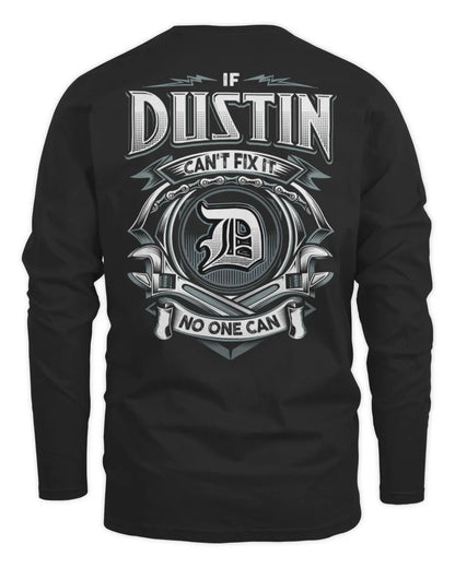 DUSTIN AP81-K4-626 - Personalized Ahmed Quote Apparel “If Ahmed Can't Fix It, No One Can” - Men's Long Sleeved T-Shirt - Black