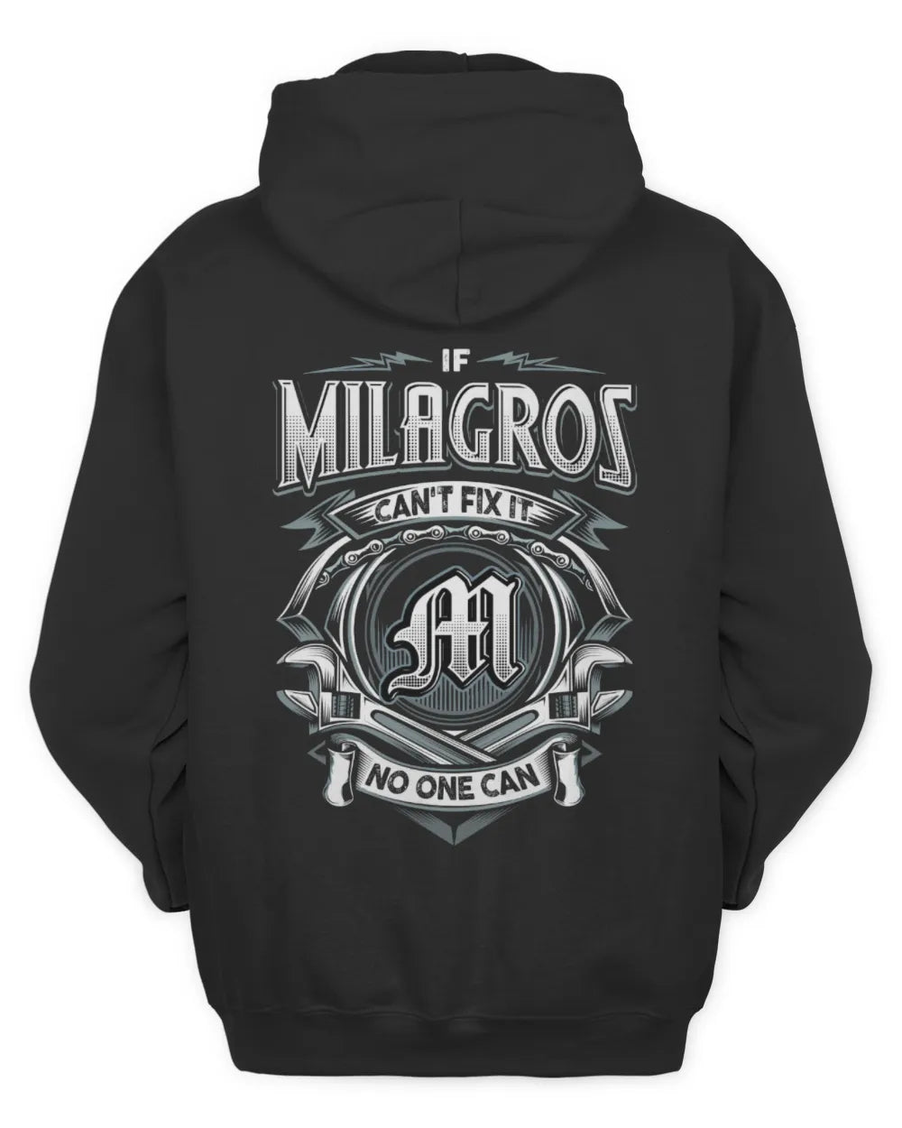 MILAGROS AP81-K4-626 - Personalized Ahmed Quote Apparel “If Ahmed Can't Fix It, No One Can” - Unisex Hoodie - Black