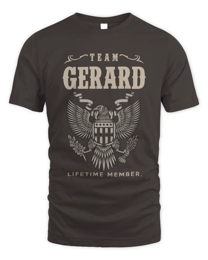 GERARD TP06-K82 – Personalized Classic Style Apparel “Team NAME Lifetime Member” - Unisex Standard T-Shirt - Dark Chocolate