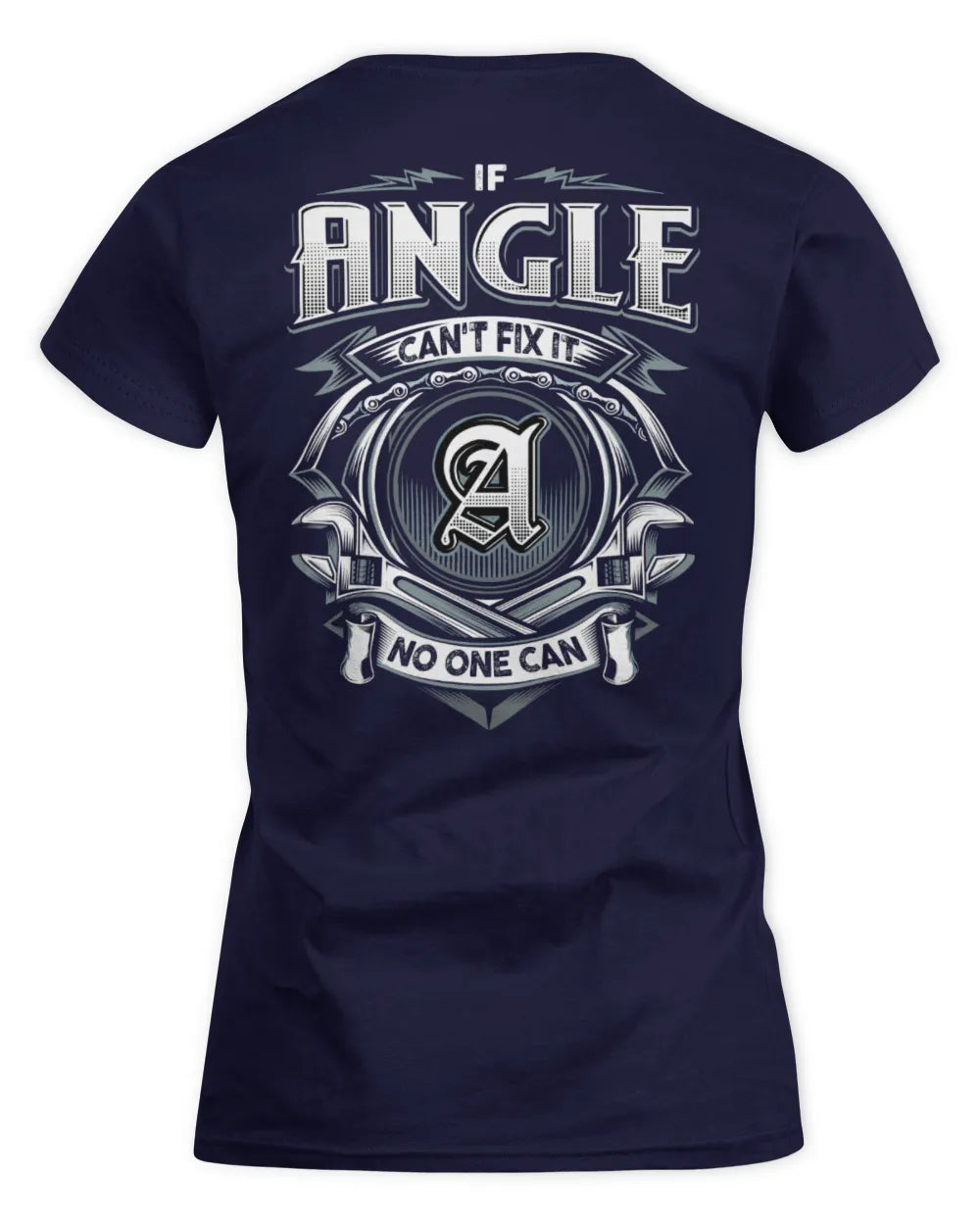 ANGLE AP81-K4-626 - Personalized Ahmed Quote Apparel “If Ahmed Can't Fix It, No One Can” - Women's Standard T-Shirt - Navy