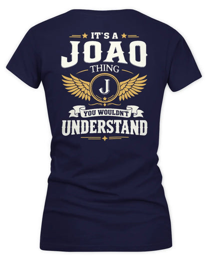 JOAO KT06-M008 It’s a [NAME] Thing – You Wouldn’t Understand | Personalized Vintage T-Shirt - Women's V-Neck T-Shirt - Navy
