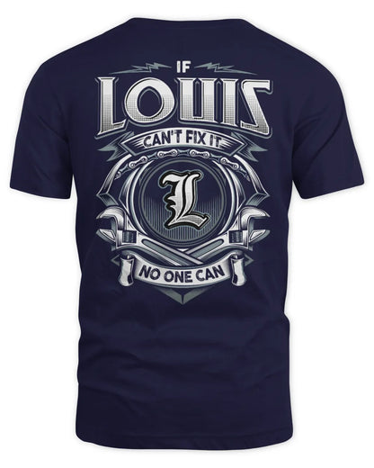 LOUIS AP81-K4-626 - Personalized Ahmed Quote Apparel “If Ahmed Can't Fix It, No One Can” - Unisex Standard T-Shirt - Navy