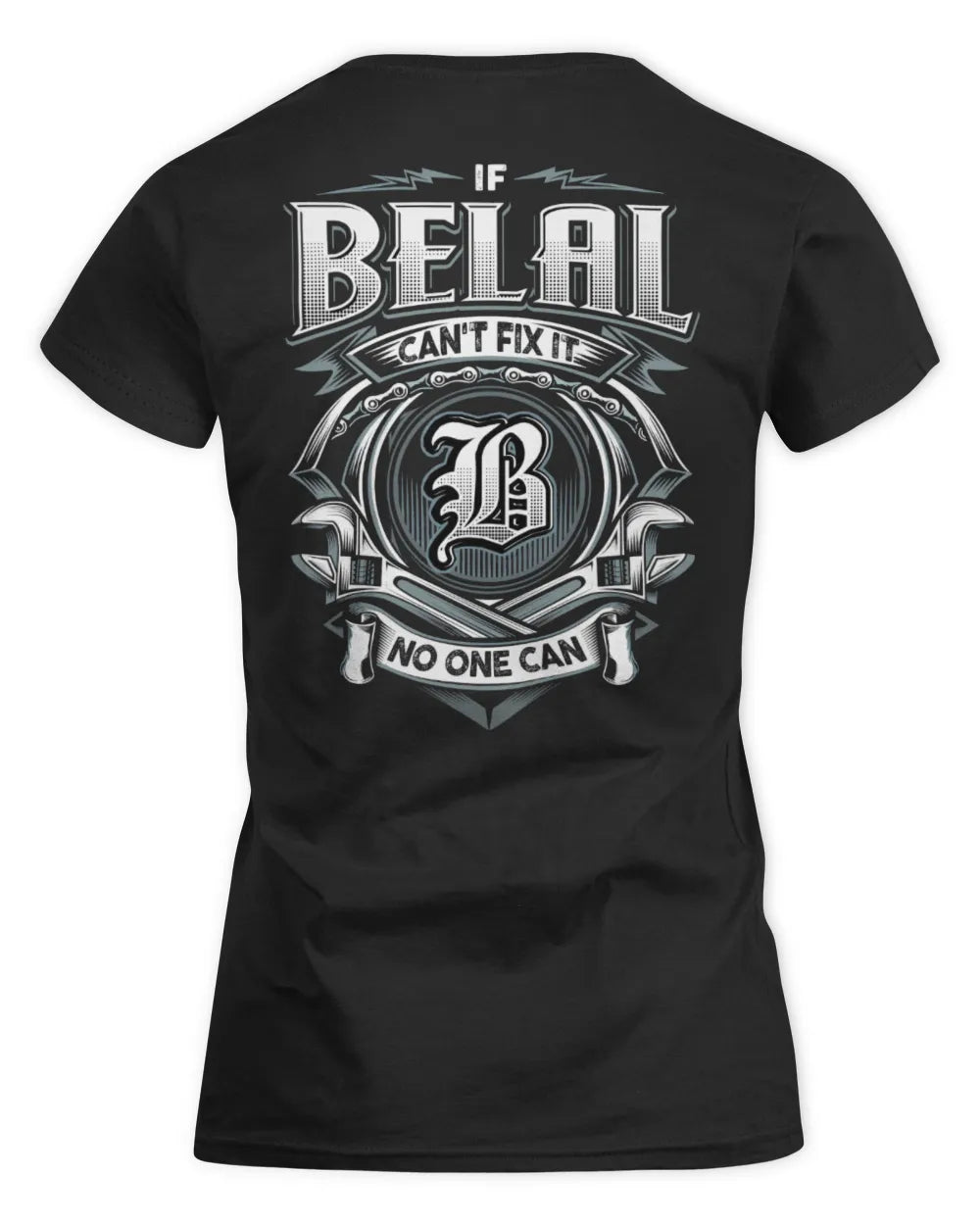 BELAL AP81-K4-626 - Personalized Ahmed Quote Apparel “If Ahmed Can't Fix It, No One Can” - Women's Standard T-Shirt - Black
