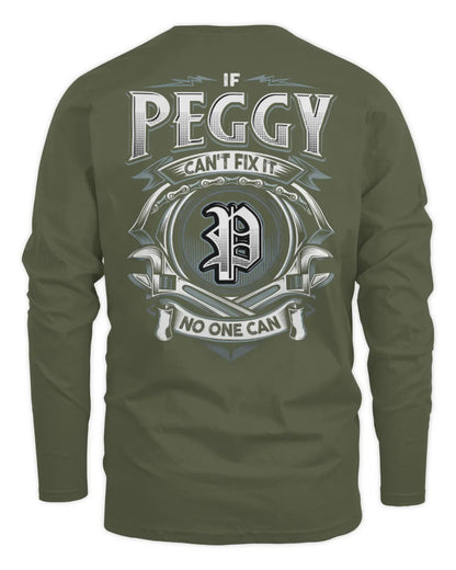 PEGGY AP81-K4-626 - Personalized Ahmed Quote Apparel “If Ahmed Can't Fix It, No One Can” - Men's Long Sleeved T-Shirt - Military Green