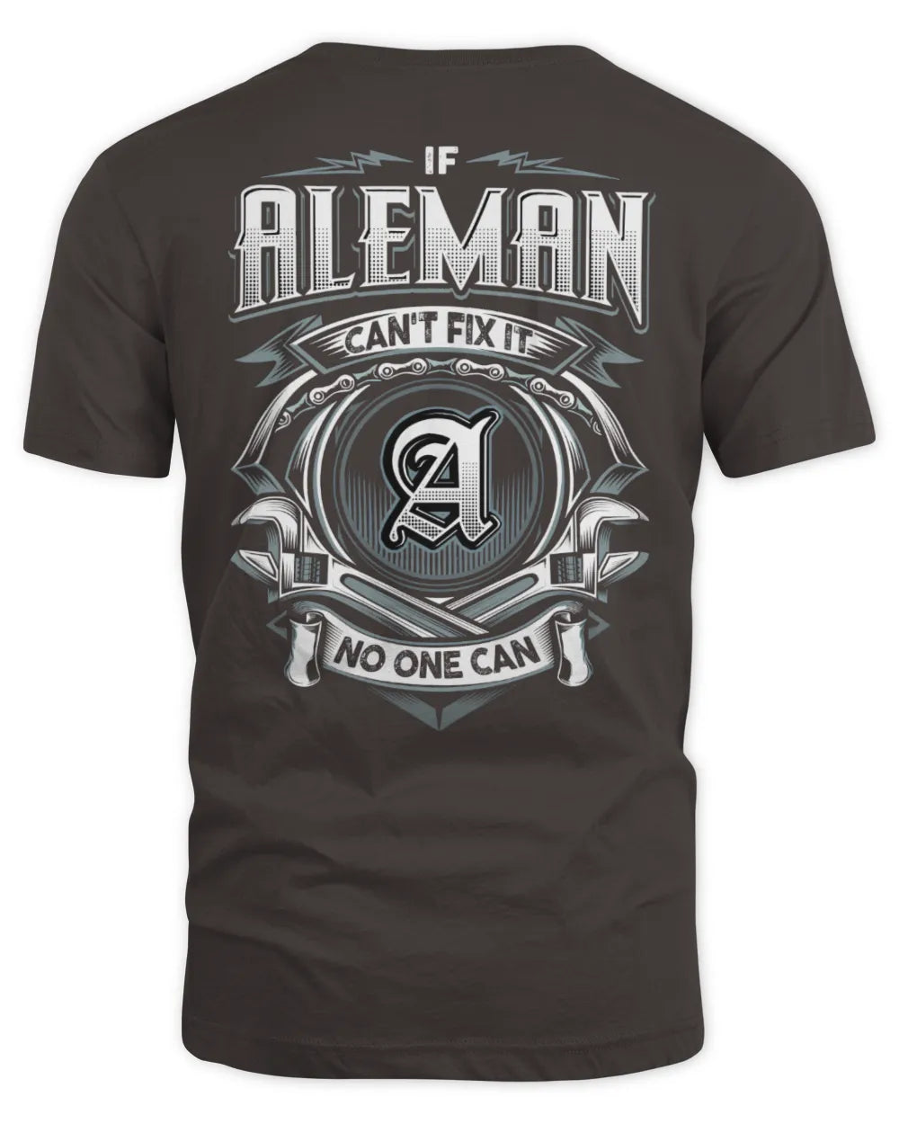 ALEMAN AP81-K4-626 - Personalized Ahmed Quote Apparel “If Ahmed Can't Fix It, No One Can” - Unisex Standard T-Shirt - Dark Chocolate