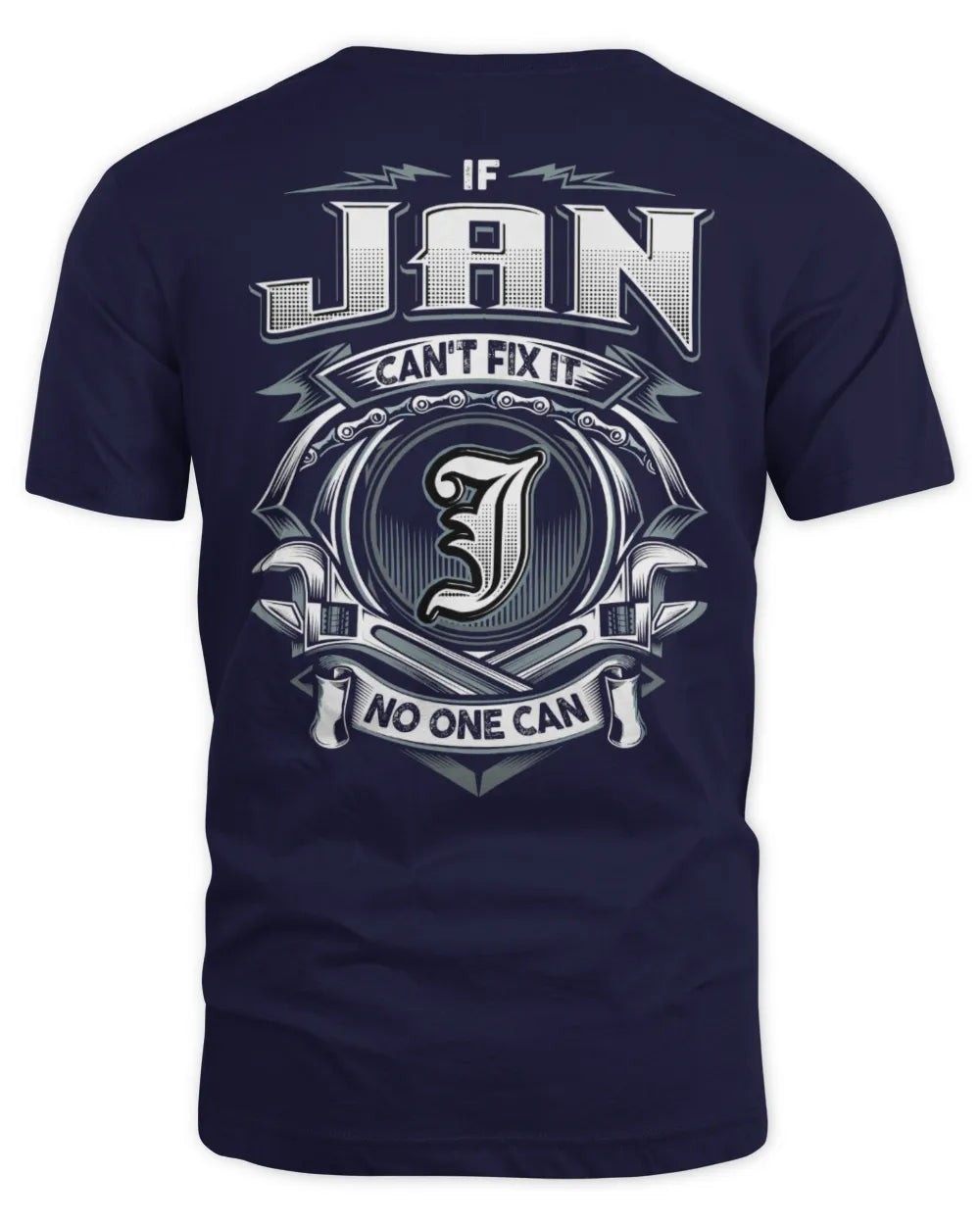 JAN AP81-K4-626 - Personalized Ahmed Quote Apparel “If Ahmed Can't Fix It, No One Can” - Unisex Standard T-Shirt - Navy