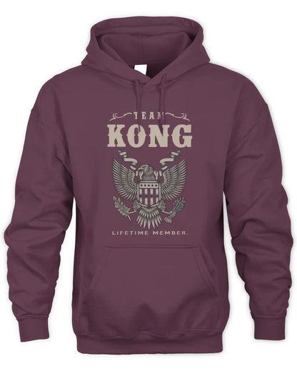 KONG TP06-K82 – Personalized Classic Style Apparel “Team NAME Lifetime Member” - Unisex Hoodie - Maroon