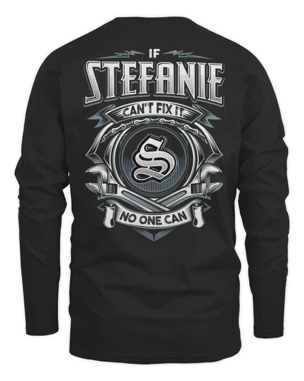 STEFANIE AP81-K4-626 - Personalized Ahmed Quote Apparel “If Ahmed Can't Fix It, No One Can” - Men's Long Sleeved T-Shirt - Black
