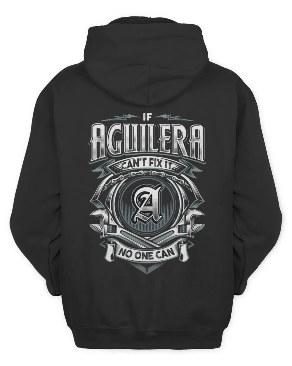 AGUILERA AP81-K4-626 - Personalized Ahmed Quote Apparel “If Ahmed Can't Fix It, No One Can” - Unisex Hoodie - Black