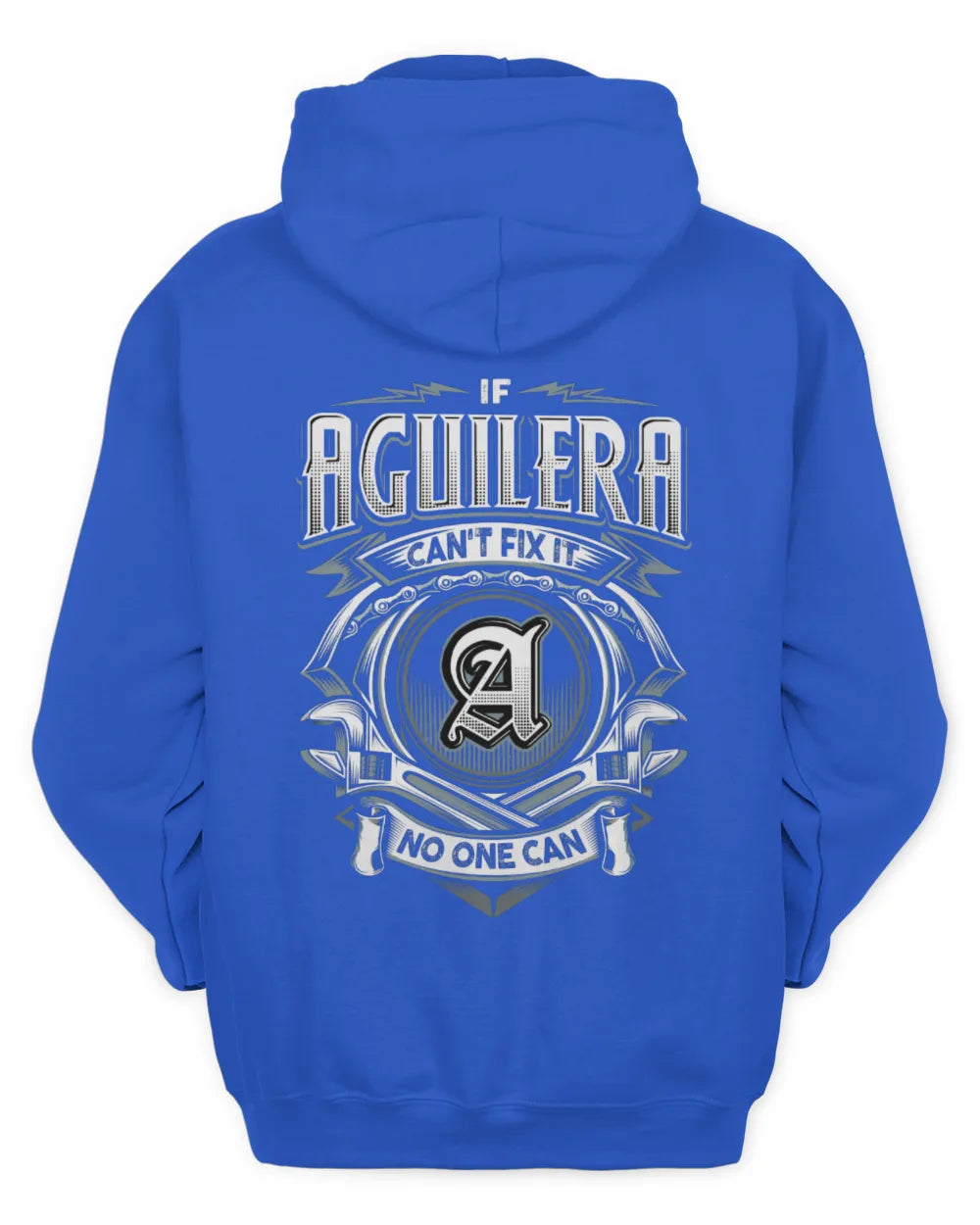 AGUILERA AP81-K4-626 - Personalized Ahmed Quote Apparel “If Ahmed Can't Fix It, No One Can” - Unisex Hoodie - Royal