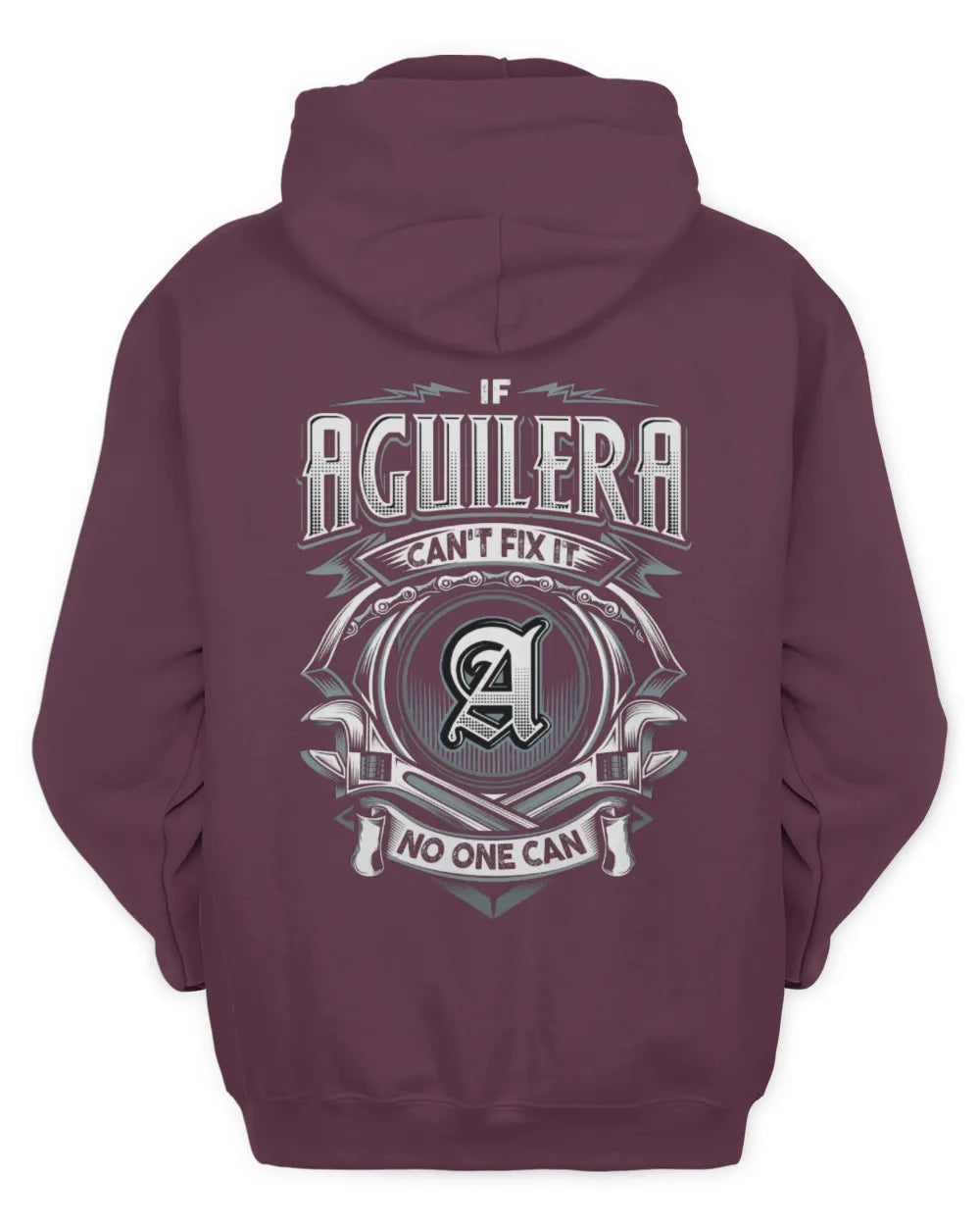 AGUILERA AP81-K4-626 - Personalized Ahmed Quote Apparel “If Ahmed Can't Fix It, No One Can” - Unisex Hoodie - Maroon