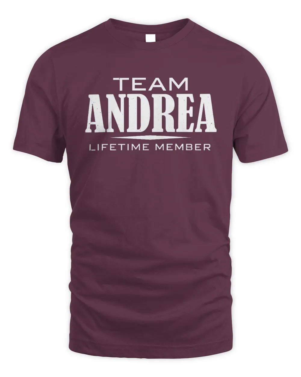 ANDREA BL62-K4-128 - Personalized “Team NAME Lifetime Member” - Unisex Standard T-Shirt - Maroon