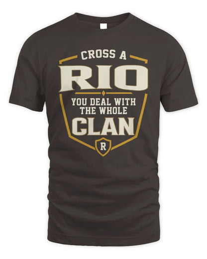 RIO NT1-K008 Cross A/An NAME, You Deal With the Whole Clan | Personalized Vintage T-Shirt - Unisex Standard T-Shirt - Dark Chocolate