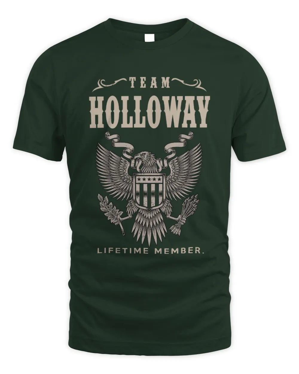 HOLLOWAY TP06-K82 – Personalized Classic Style Apparel “Team NAME Lifetime Member” - Unisex Standard T-Shirt - Forest Green