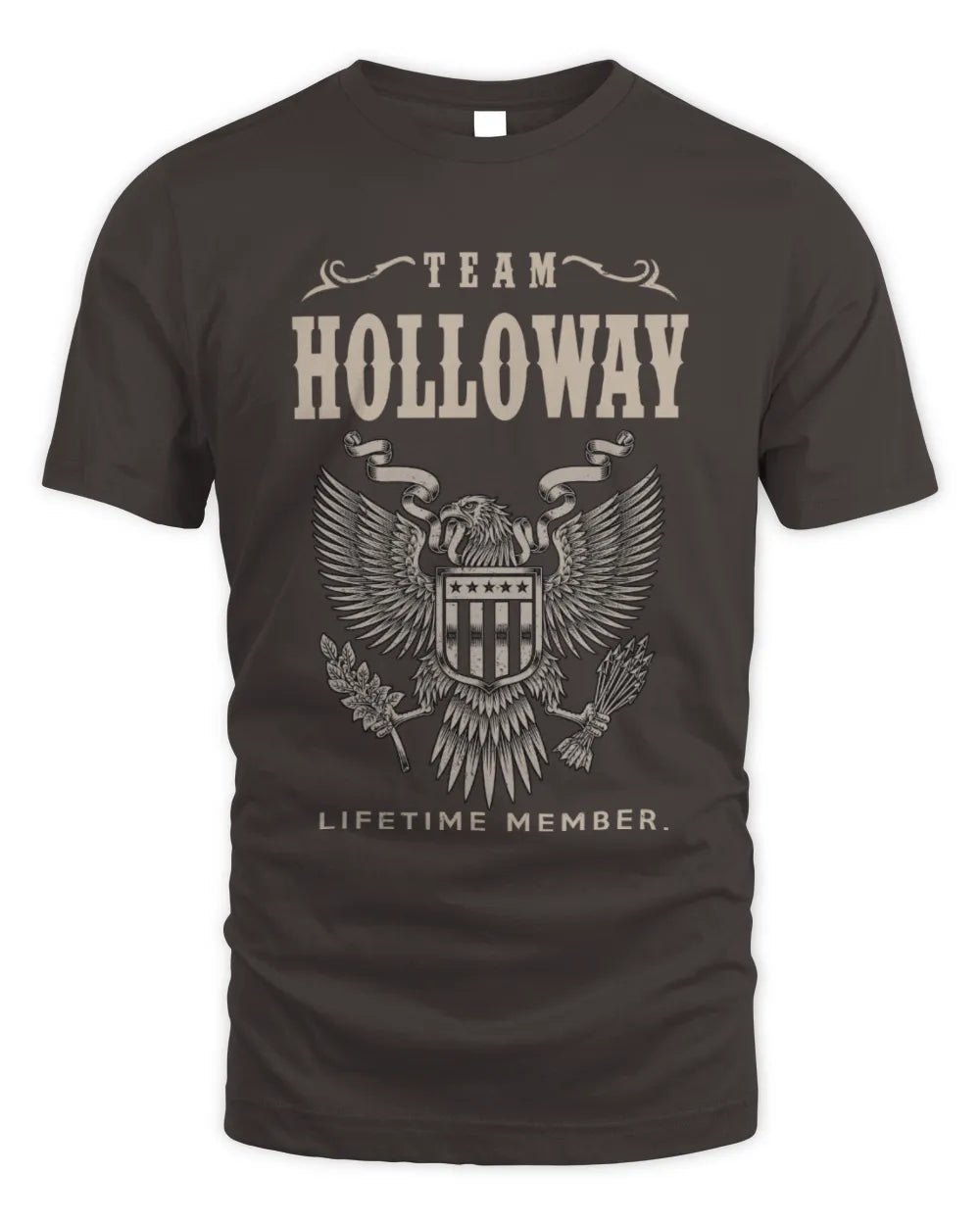HOLLOWAY TP06-K82 – Personalized Classic Style Apparel “Team NAME Lifetime Member” - Unisex Standard T-Shirt - Dark Chocolate
