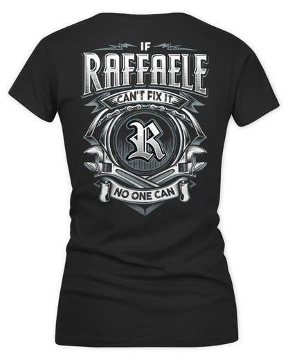 RAFFAELE AP81-K4-626 - Personalized Ahmed Quote Apparel “If Ahmed Can't Fix It, No One Can” - Women's V-Neck T-Shirt - Black