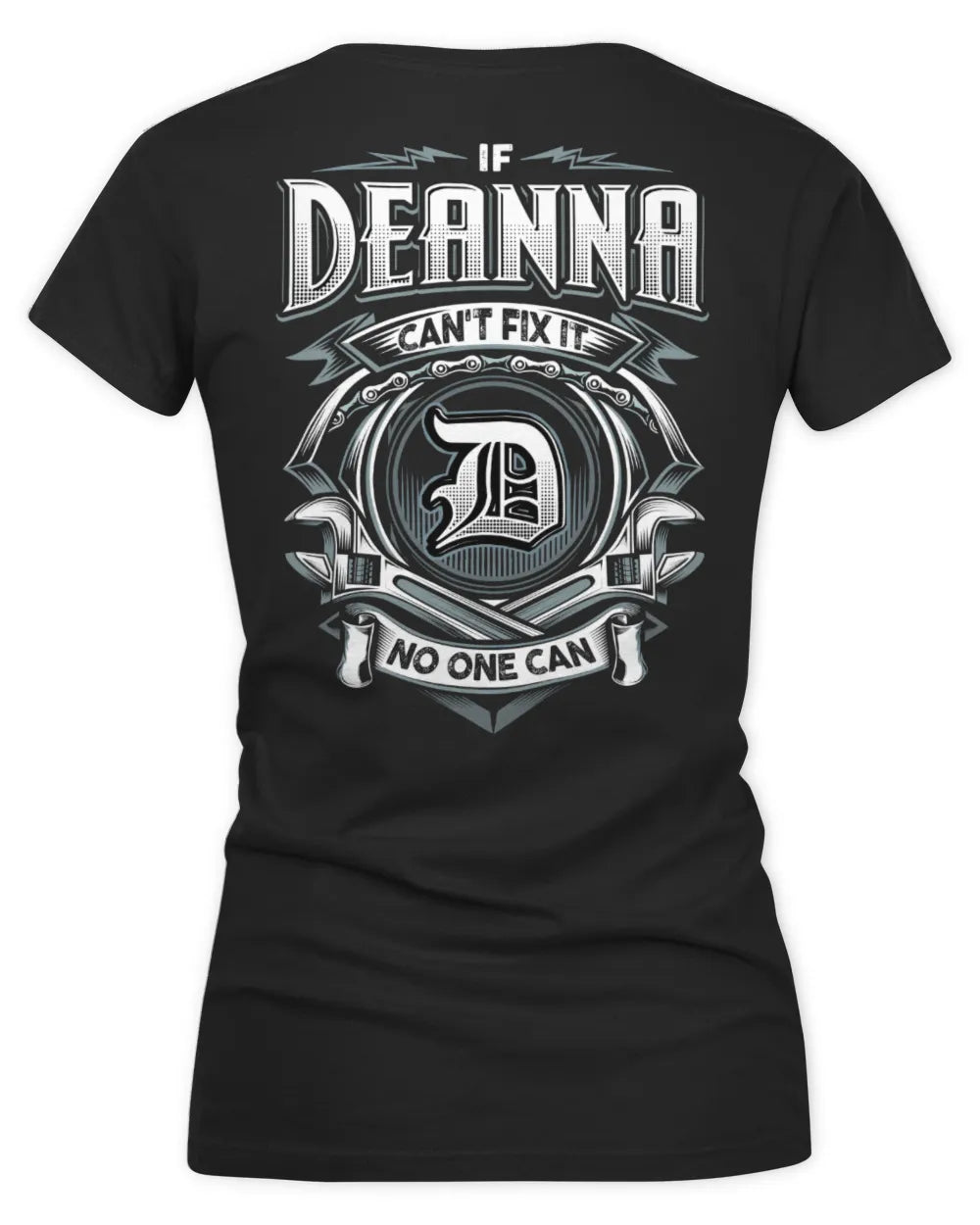 DEANNA AP81-K4-626 - Personalized Ahmed Quote Apparel “If Ahmed Can't Fix It, No One Can” - Women's V-Neck T-Shirt - Black