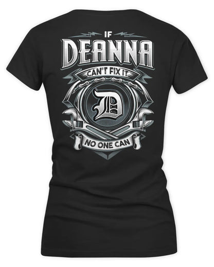 DEANNA AP81-K4-626 - Personalized Ahmed Quote Apparel “If Ahmed Can't Fix It, No One Can” - Women's V-Neck T-Shirt - Black