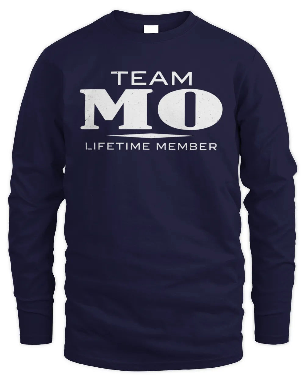 MO BL62-K4-128 - Personalized “Team NAME Lifetime Member” - Men's Long Sleeved T-Shirt - Navy