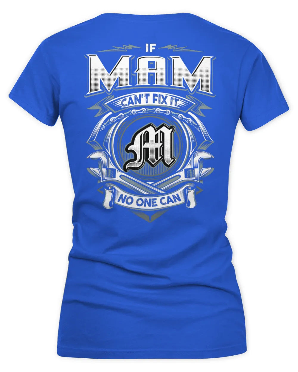MAM AP81-K4-626 - Personalized Ahmed Quote Apparel “If Ahmed Can't Fix It, No One Can” - Women's V-Neck T-Shirt - Royal