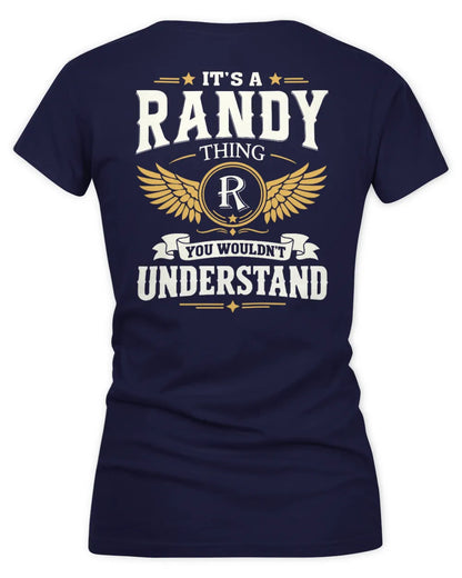 RANDY KT06-M008 It’s a [NAME] Thing – You Wouldn’t Understand | Personalized Vintage T-Shirt - Women's V-Neck T-Shirt - Navy