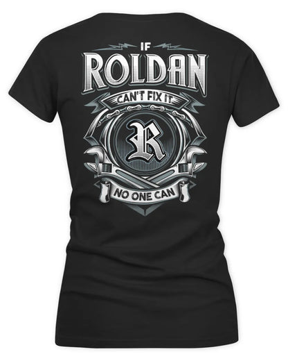 ROLDAN AP81-K4-626 - Personalized Ahmed Quote Apparel “If Ahmed Can't Fix It, No One Can” - Women's V-Neck T-Shirt - Black