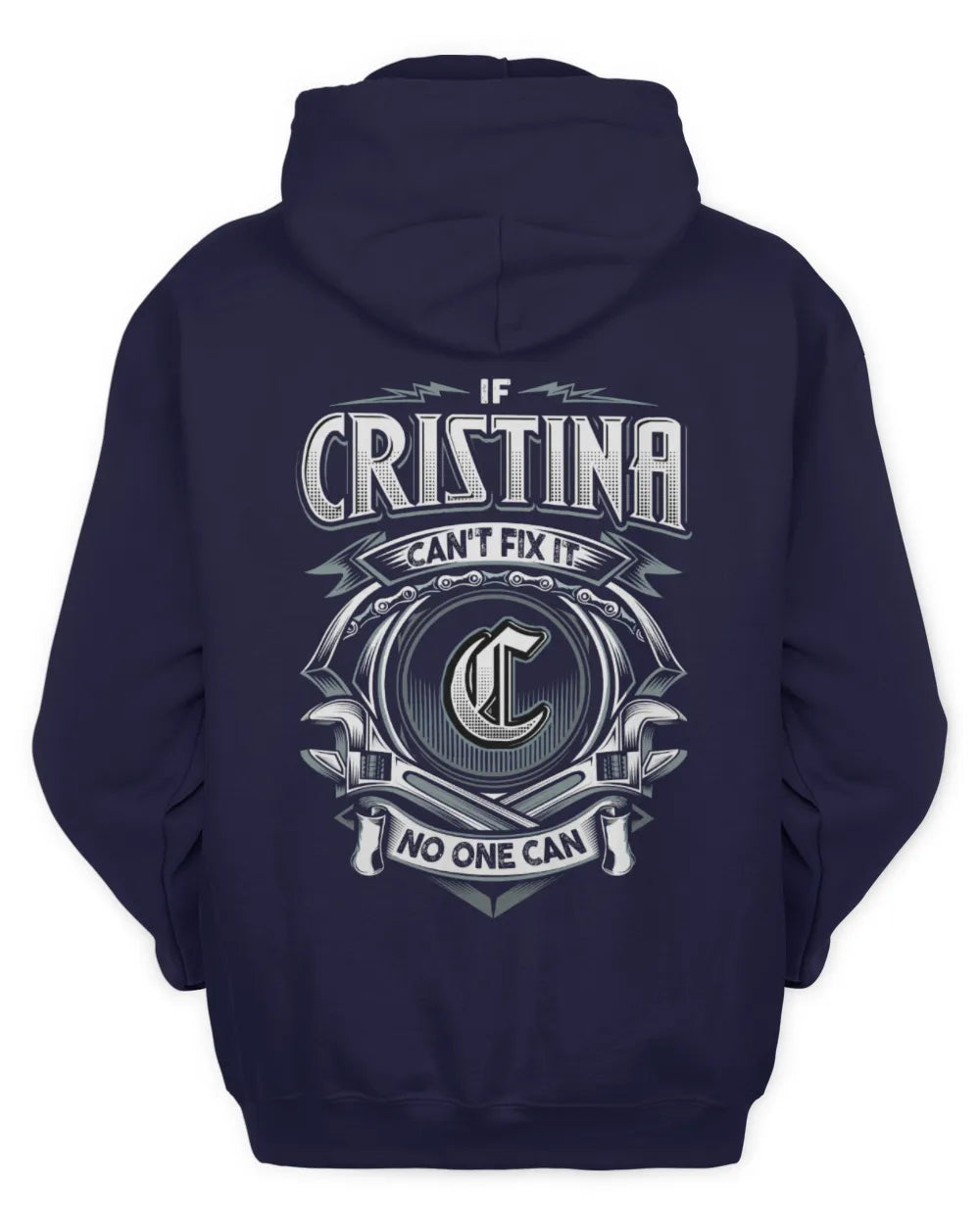 CRISTINA AP81-K4-626 - Personalized Ahmed Quote Apparel “If Ahmed Can't Fix It, No One Can” - Unisex Hoodie - Navy