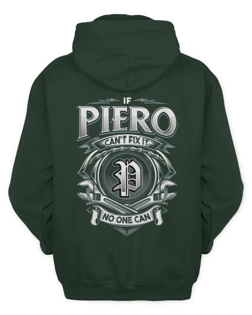PIERO AP81-K4-626 - Personalized Ahmed Quote Apparel “If Ahmed Can't Fix It, No One Can” - Unisex Hoodie - Forest Green