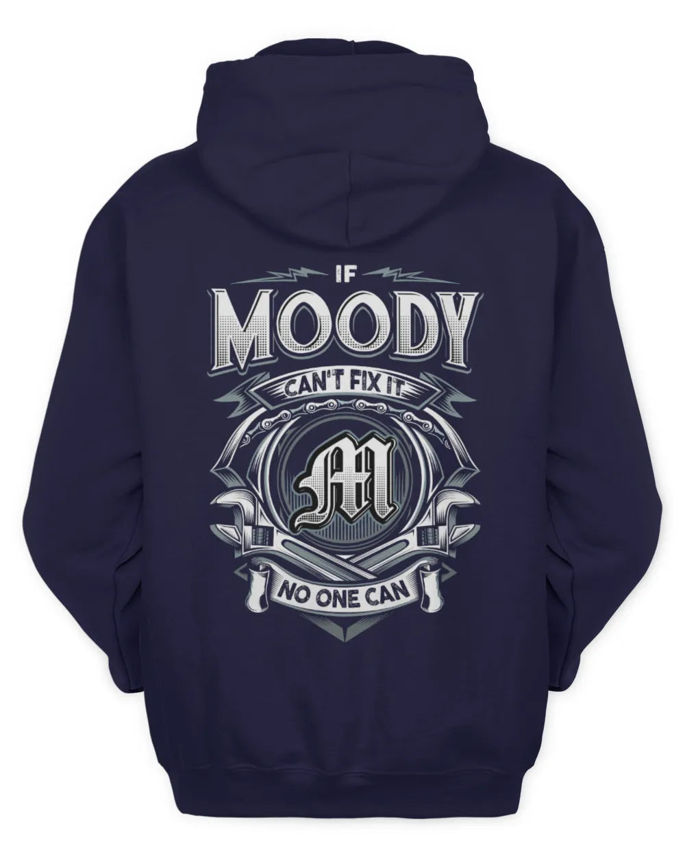 MOODY AP81-K4-626 - Personalized Ahmed Quote Apparel “If Ahmed Can't Fix It, No One Can” - Unisex Hoodie - Navy