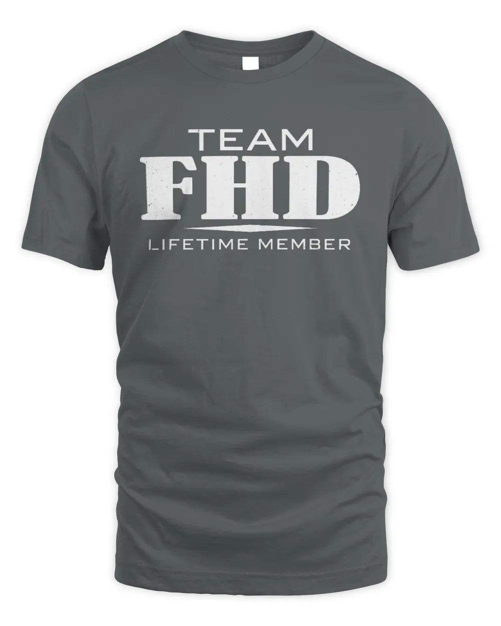 FHD BL62-K4-128 - Personalized “Team NAME Lifetime Member” - Unisex Standard T-Shirt - Charcoal