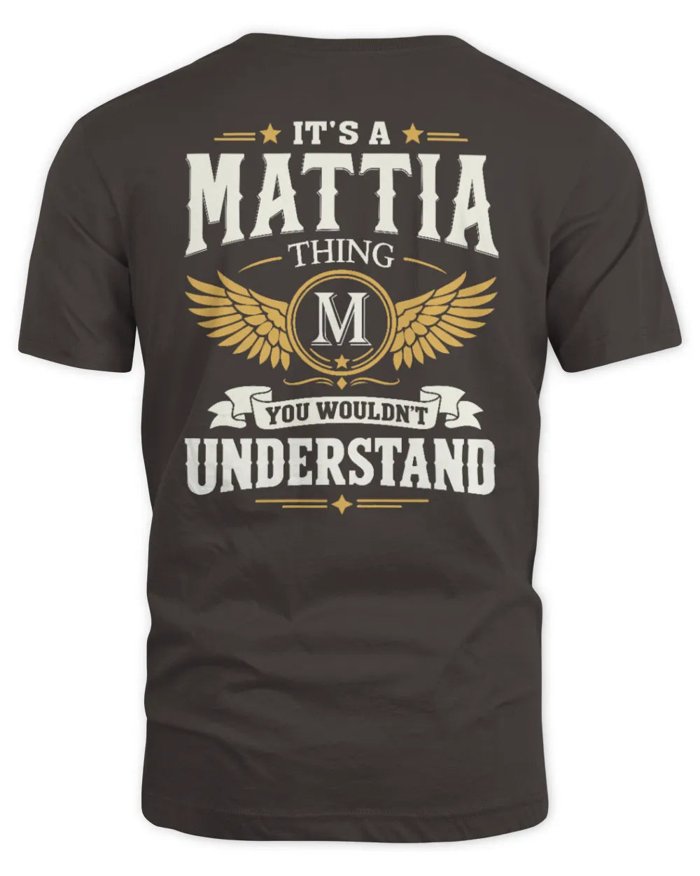 MATTIA KT06-M008 It’s a [NAME] Thing – You Wouldn’t Understand | Personalized Vintage T-Shirt - Unisex Standard T-Shirt - Dark Chocolate