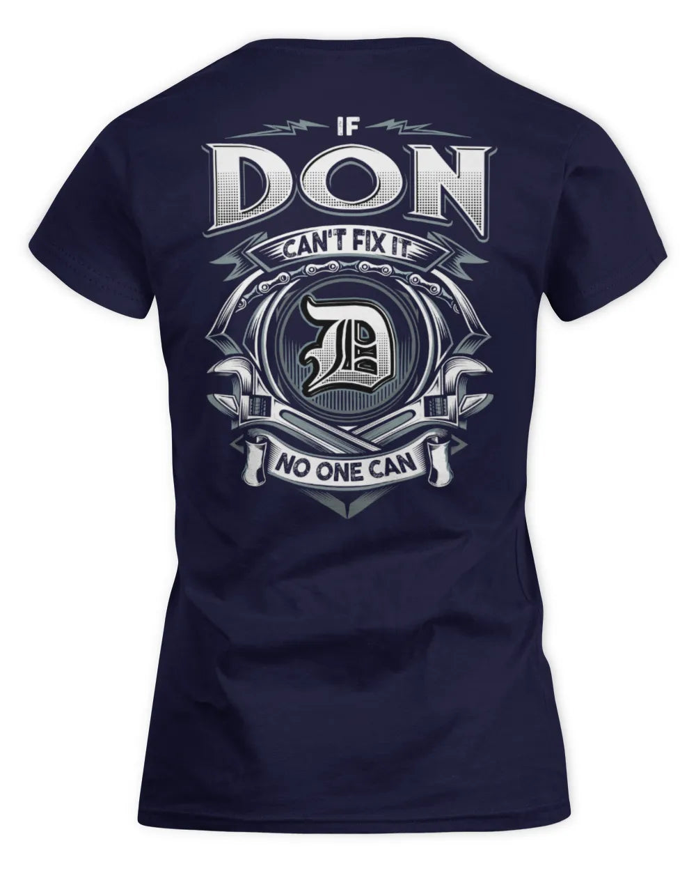 DON AP81-K4-626 - Personalized Ahmed Quote Apparel “If Ahmed Can't Fix It, No One Can” - Women's Standard T-Shirt - Navy