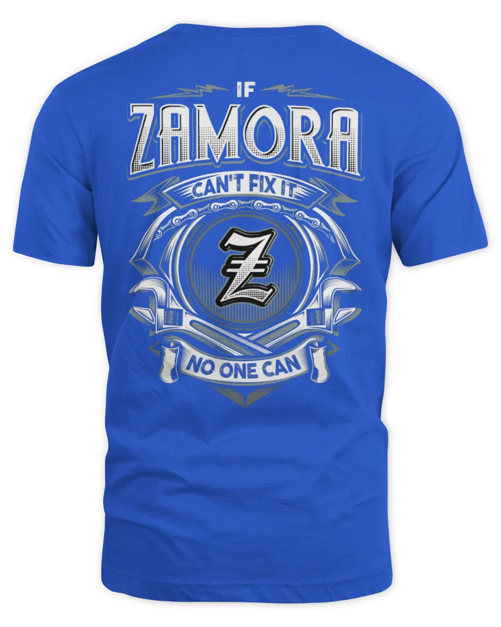 ZAMORA AP81-K4-626 - Personalized Ahmed Quote Apparel “If Ahmed Can't Fix It, No One Can” - Unisex Standard T-Shirt - Royal