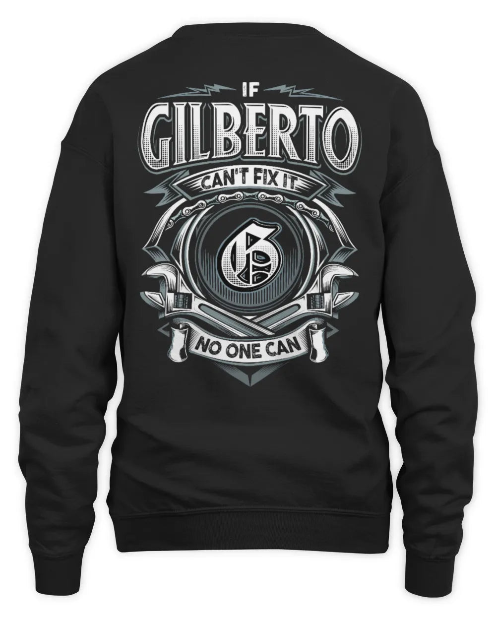 GILBERTO AP81-K4-626 - Personalized Ahmed Quote Apparel “If Ahmed Can't Fix It, No One Can” - Unisex Sweatshirt - Black