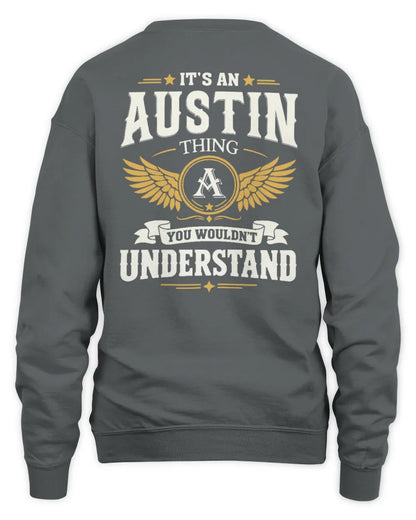 AUSTIN KT06-M008 It’s a [NAME] Thing – You Wouldn’t Understand | Personalized Vintage T-Shirt - Unisex Sweatshirt - Charcoal