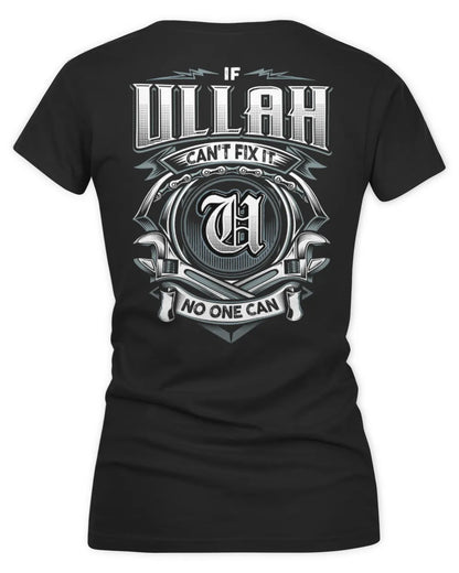 ULLAH AP81-K4-626 - Personalized Ahmed Quote Apparel “If Ahmed Can't Fix It, No One Can” - Women's V-Neck T-Shirt - Black