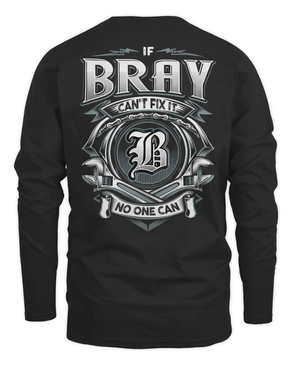 BRAY AP81-K4-626 - Personalized Ahmed Quote Apparel “If Ahmed Can't Fix It, No One Can” - Men's Long Sleeved T-Shirt - Black