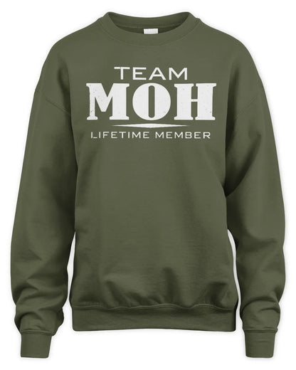 MOH BL62-K4-128 - Personalized “Team NAME Lifetime Member” - Unisex Sweatshirt - Military Green