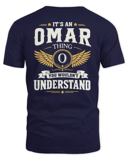 OMAR KT06-M008 It’s a [NAME] Thing – You Wouldn’t Understand | Personalized Vintage T-Shirt - Unisex Standard T-Shirt - Navy