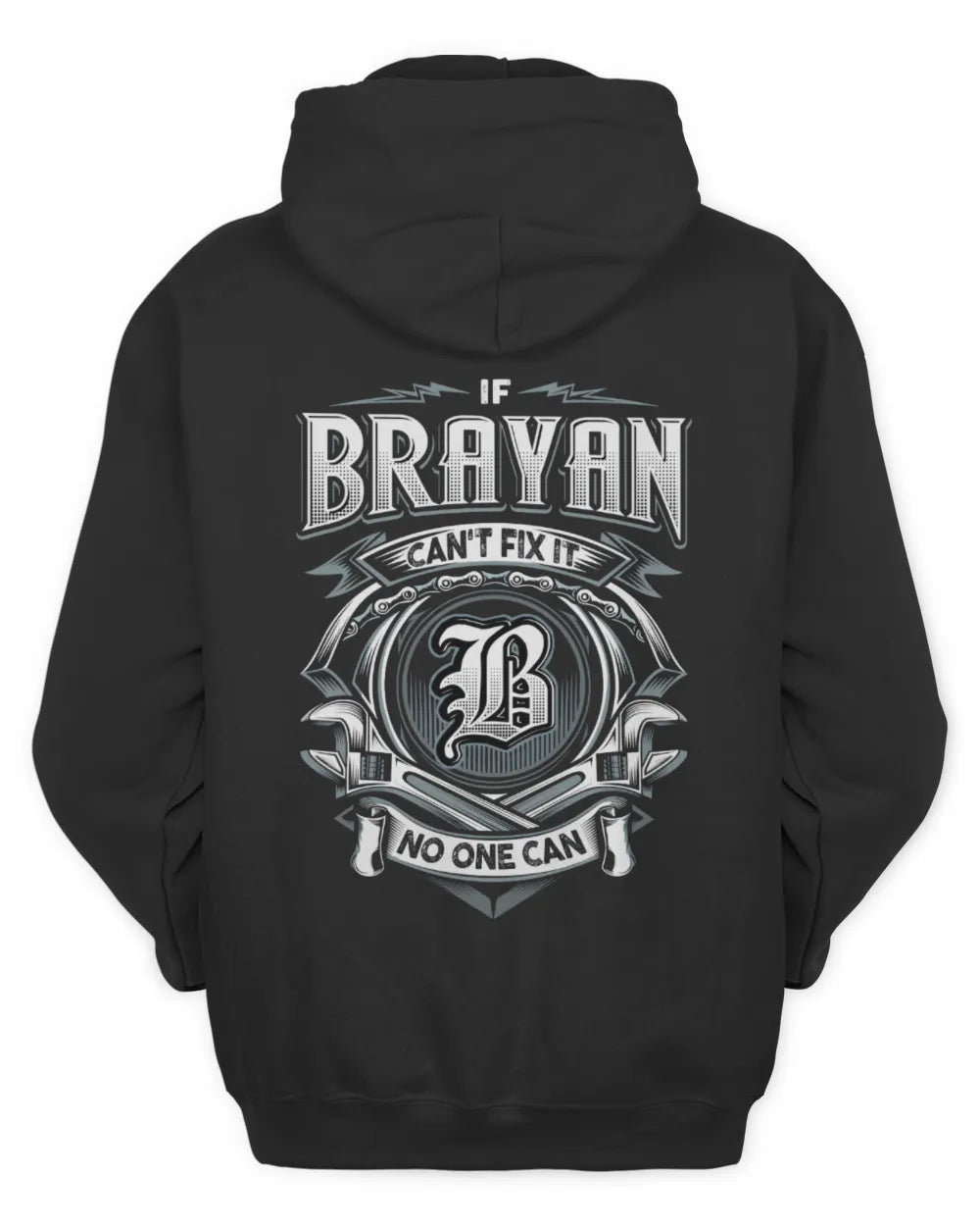 BRAYAN AP81-K4-626 - Personalized Ahmed Quote Apparel “If Ahmed Can't Fix It, No One Can” - Unisex Hoodie - Black