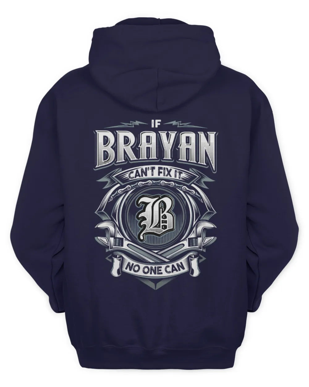 BRAYAN AP81-K4-626 - Personalized Ahmed Quote Apparel “If Ahmed Can't Fix It, No One Can” - Unisex Hoodie - Navy