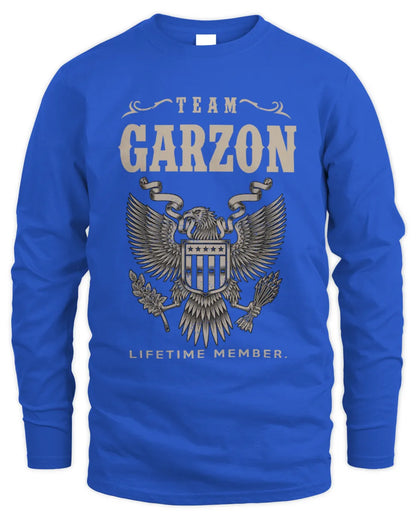 GARZON TP06-K82 – Personalized Classic Style Apparel “Team NAME Lifetime Member” - Men's Long Sleeved T-Shirt - Royal