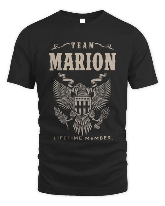 MARION TP06-K82 – Personalized Classic Style Apparel “Team NAME Lifetime Member” - Unisex Standard T-Shirt - Black